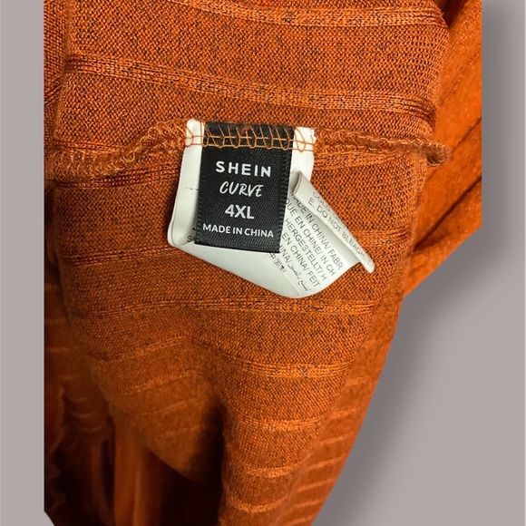 SHEIN Burnt Orange Long Sleeve Dress - Picture 3 of 3